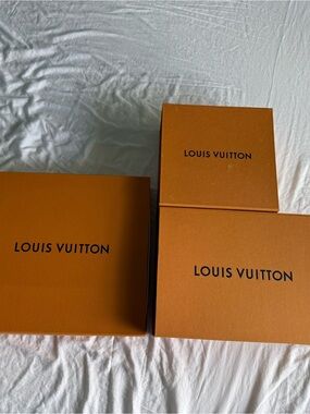Louis Vuitton Orange Logo Gift Boxes - Trio